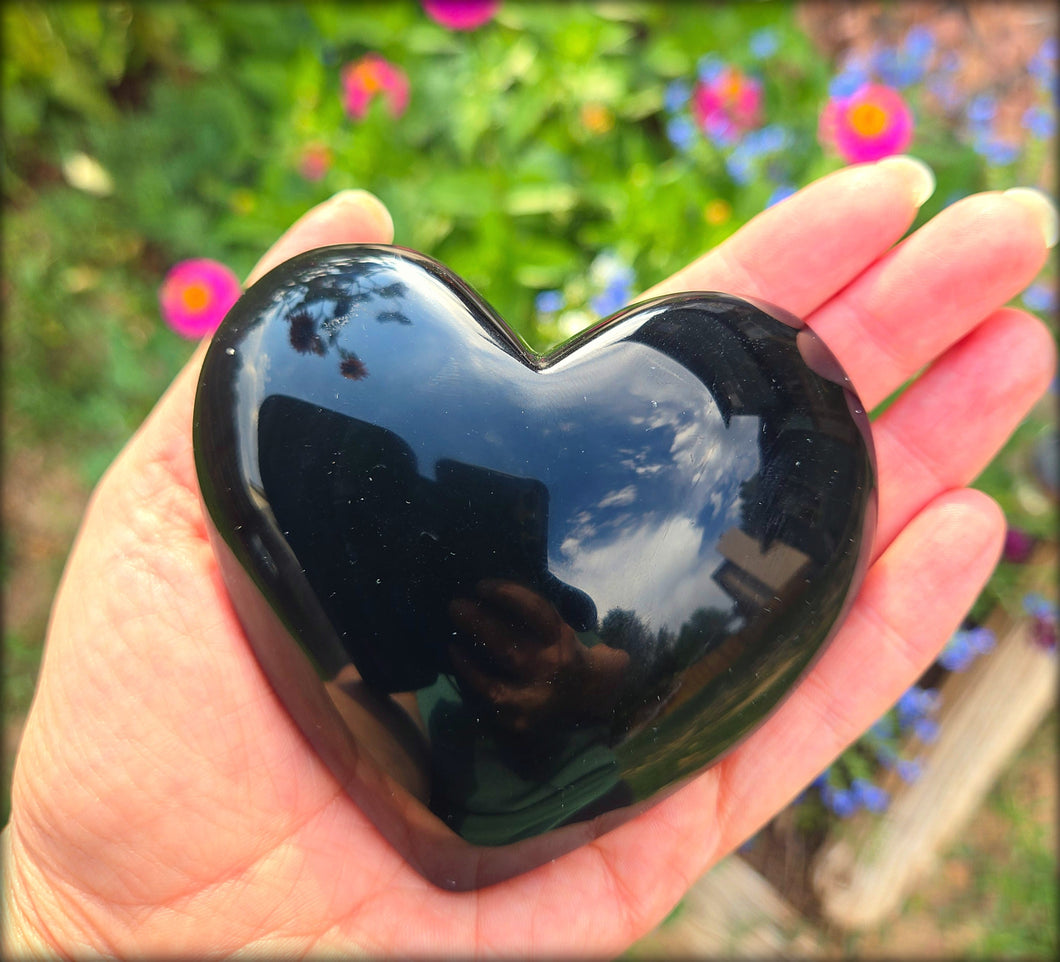 Rainbow Obsidian Heart
