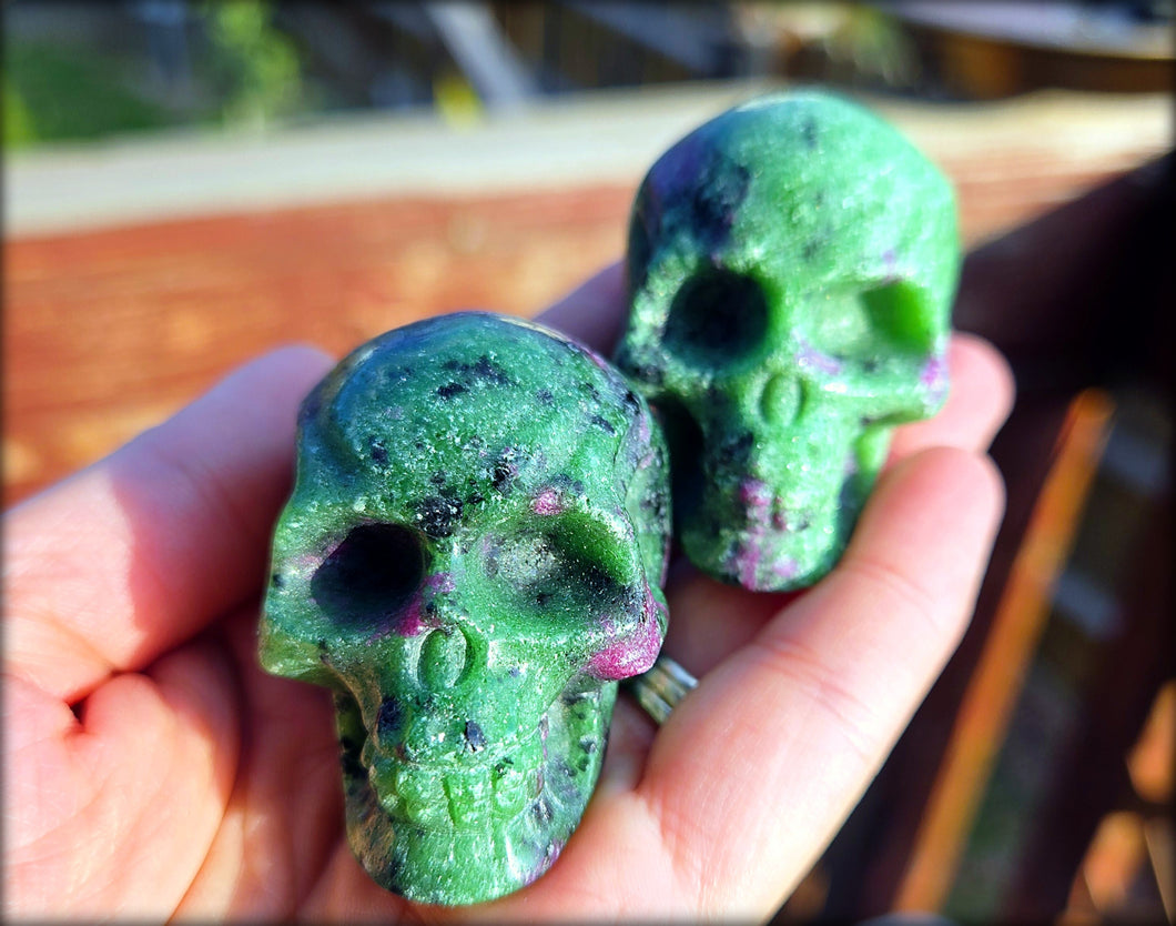 Ruby Zoisite Skull